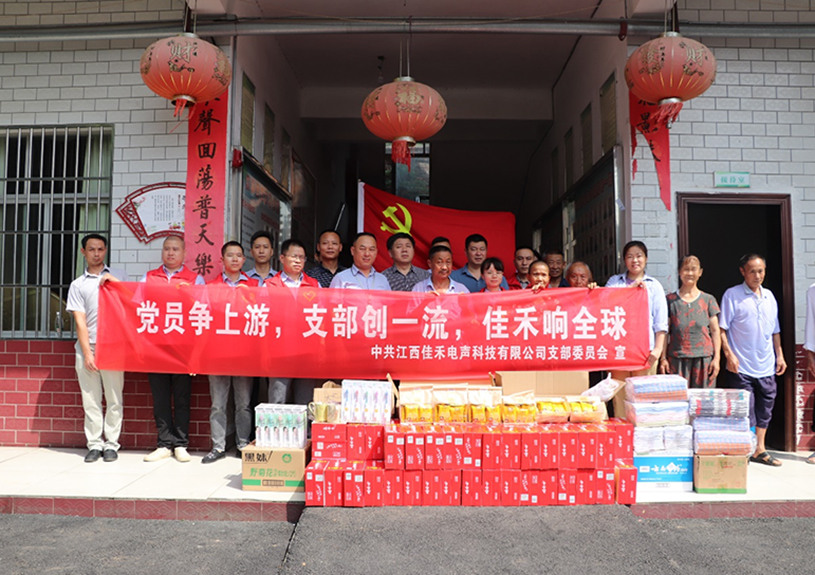 江西恒峰g22电声科技有限公司党支部到桐木镇庆幸敬老院开展爱心慰问活动